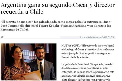 El Mercurio destacó el gesto de Campanella