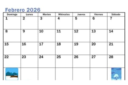 El mes de febrero para imprimir en papel