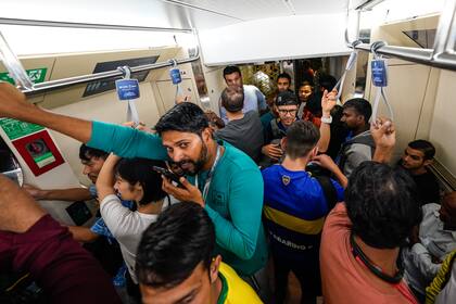 El Metro de Doha, en la estación Mushiereb, de la Red Line