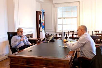 El ministro Aníbal Fernández analizó la situación de la violencia en Rosario con Marcelo Saín