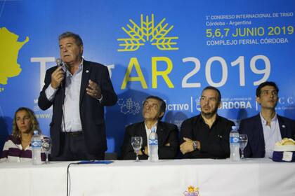 El ministro de Agricultura y Ganadería de Córdoba, Sergio Busso, durante la presentación del congreso