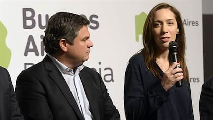 El exministro de Desarrollo Social bonaerense, Santiago López Medrano, junto la exgobernadora María Eugenia Vidal