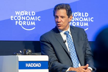 El ministro de Economía brasileño, Fernando Haddad, en el Foro de Davos