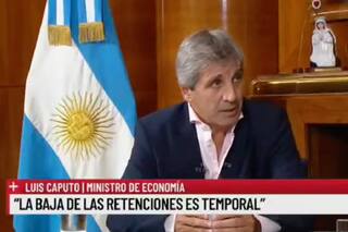 Caputo remarcó que la baja de las retenciones “se vence en junio”