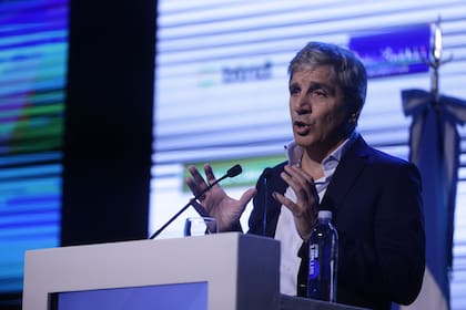 El ministro de Economía Luis Caputo, hoy en Expo EFI