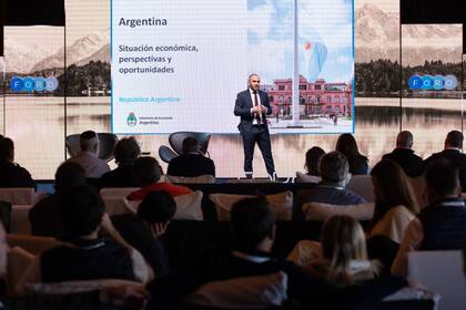 El ministro de Economía, Martín Guzmán, en el foro Llao Llao