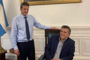 El ministro de Economía, Sergio Massa, con Raúl Díaz
