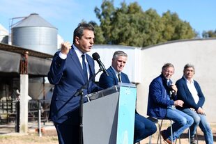 El ministro de Economía, Sergio Massa, durante los anuncios