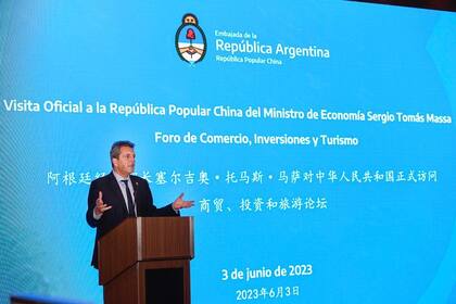 El ministro de Economía, Sergio Massa, estuvo en China a principios de mes