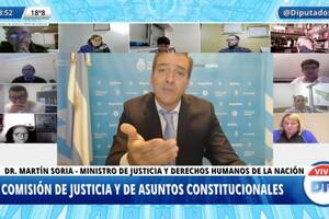 El ministro de Justicia, Martín Soria, expuso ante los diputados oficialistas