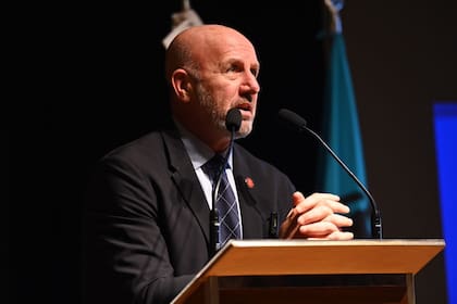 El ministro de Seguridad de la Ciudad, Waldo Wolff, en la apertura del Primer Encuentro Internacional de Seguridad, en la sede de la jefatura de gobierno porteña