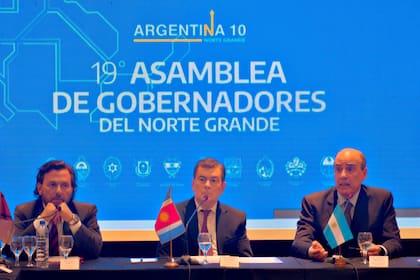 El ministro Guillermo Francos, cuando estuvo con los gobernadores del norte, en Salta