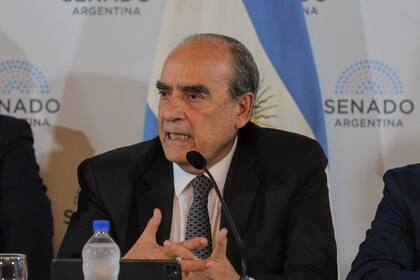 El ministro Guillermo Francos en el debate en comisión del Senado por la Ley Bases