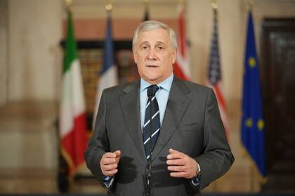 El ministro italiano de exteriores Antonio Tajani, en una conferencia de prensa en Roma, el 9 de enero del 2025. (AP/Andrew Medichini)