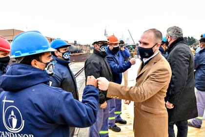 El ministro Martín Guzmán en Tandanor