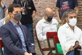 El número dos de Volnovich, que viajó con ella al Caribe, se sentó en primera fila en el acto en Casa Rosada