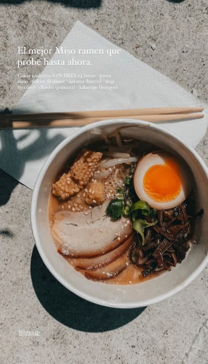 El miso ramen de Orei. (Roy Asato de Orei)