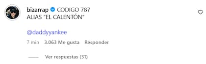El misterioso comentario que dejó Biza en la publicación