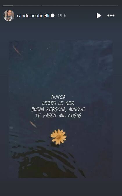 El misterioso mensaje de Cande en sus redes