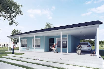 El modelo Americana de 80m2, es otro de las opciones del catálogo que ofrece la empresa constructora que premió a los ganadores de Gran Hermano