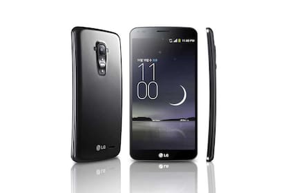 El modelo de LG se diferencia respecto al Galaxy Round de Samsung por la disposición de su pantalla, cuyo modelo se curva de lado a lado