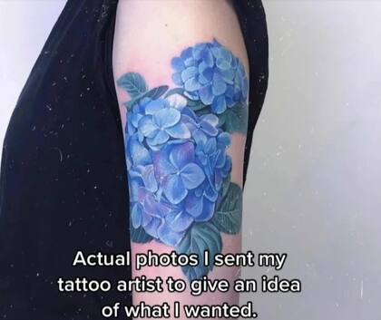 El modelo que le envío a su tatuador para que busque inspiración.