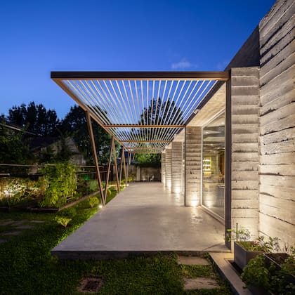 El moderno diseño del restaurante en la ciudad de Santa Fe