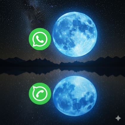 El "modo Luna llena" de WhatsApp se puede generar con inteligencia artificial
