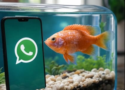El "modo pescado" de WhatsApp es un cambio estético que modifica el logo de WhatsApp