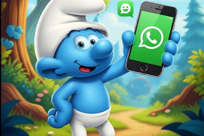 El “modo Pitufo” de WhatsApp se vería así