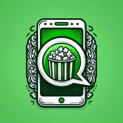 El "modo pochoclo" es un cambio de estilo del logo de WhatsApp