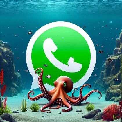 El "modo pulpo" de WhatsApp se puede generar con inteligencia artificial