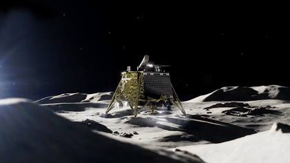 El módulo de aterrizaje en el que "Adsum" voló a la Luna