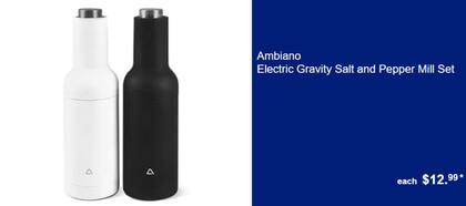 El molinillo eléctrico de sal y pimienta de Aldi, disponible en los colores clásicos blanco y negro, se distingue por su precio y su diseño moderno y minimalista (Imagen de Aldi)