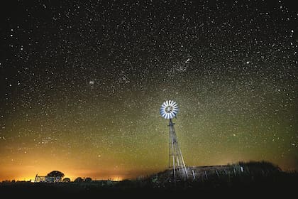 El Molino, Entre Ríos. "Las pampas con el cielo infinito sobre un horizonte impávido", describe