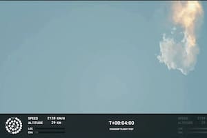 Así fue la explosión del cohete Starship de SpaceX tras cuatro minutos de vuelo