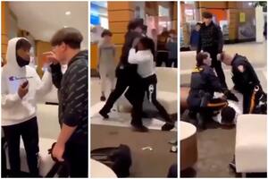 Indignación tras un video que muestra cómo policías atacan a un joven negro en una pelea