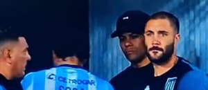 Santiago Sosa no saludó a Marcos Rojo después de su expulsión ante Tigre