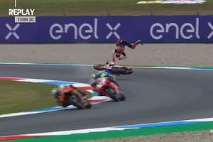Moto GP: el impactante accidente del español Marc Márquez en Holanda