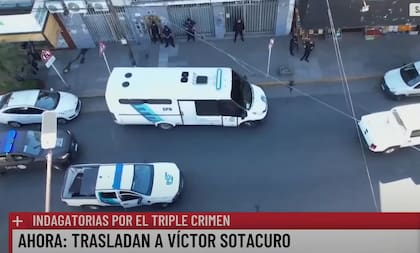 El momento del traslado de Víctor Sotacuro