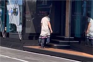 El momento donde Franco Colapinto ingresa al Hospitality de Alpine