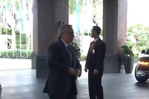 El momento en que Alberto Fernández llegaba a la cumbre del G20