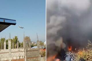 Las impactantes imágenes del momento en que el avión se precipita al suelo y de las tareas de rescate en Nepal