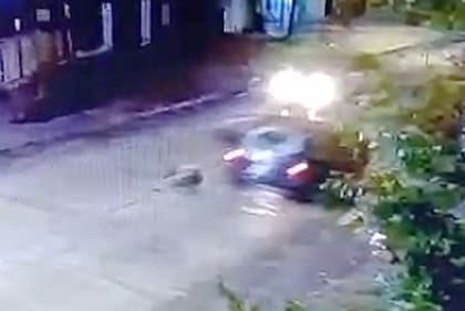 El momento previo a que la joven fuera atropellada