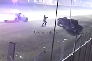 El momento quedó registrado en las cámaras de seguridad del country