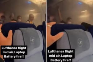 Se le prendió fuego la batería de la notebook en pleno vuelo y desató el caos entre los pasajeros