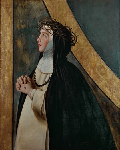 El monasterio está dedicado a Santa Catalina de Siena. Aquí aparece retratada por Fray Juan Bautista Maíno, un oleo sobre tabla de 1612- 1614.
Cortesía Museo del Prado.