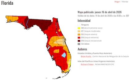 El Monitor de Sequía en Florida