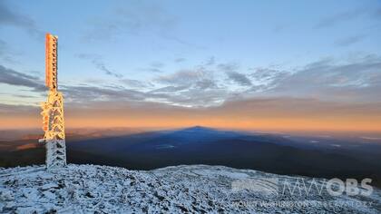 El Monte Washington fue el escenario de este singular fenómeno meteorológico