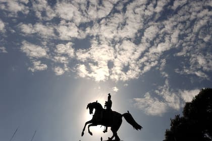 El monumento del general José de San Martín, en Retiro